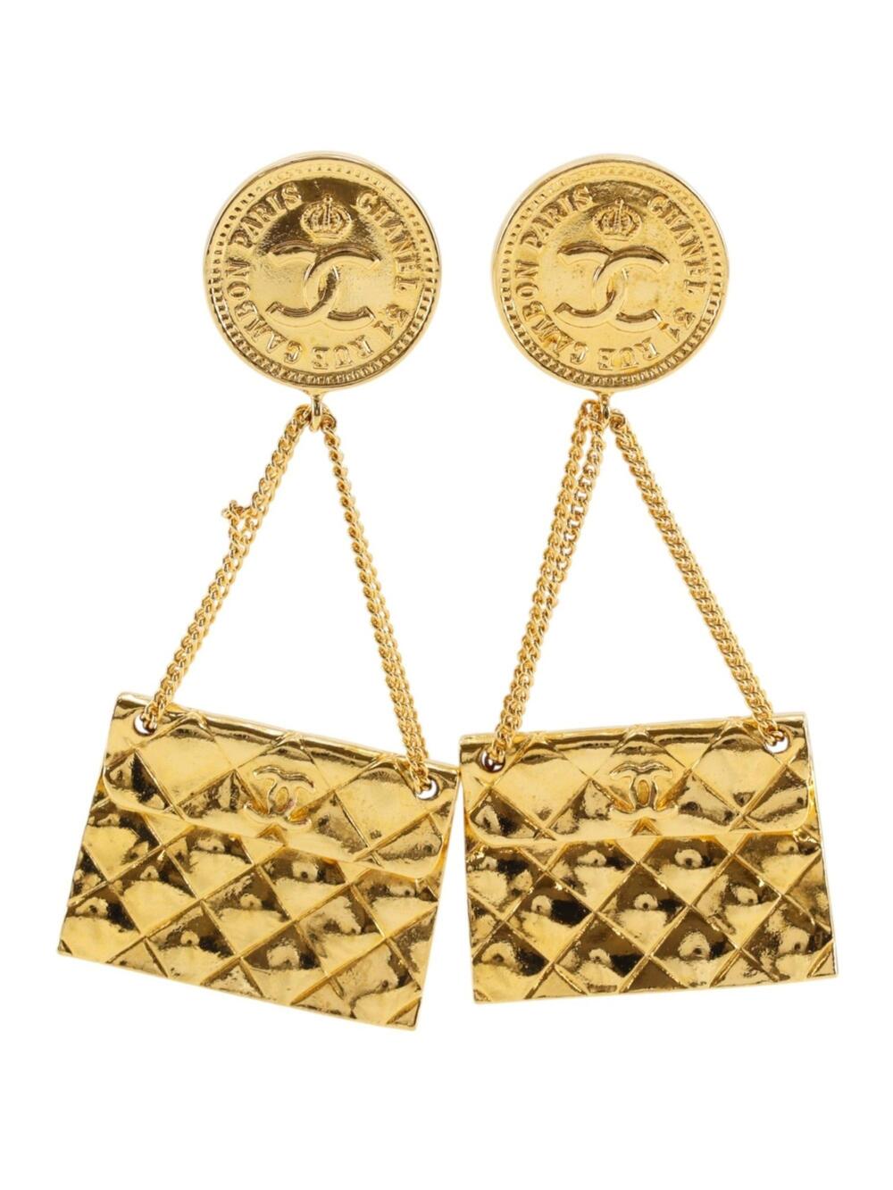 Chanel Cc Logo Clip-On Earrings Metal #371542C12B
